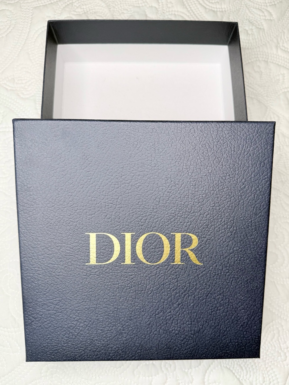 Dior Navy Blue Gift Box with Gold Logo